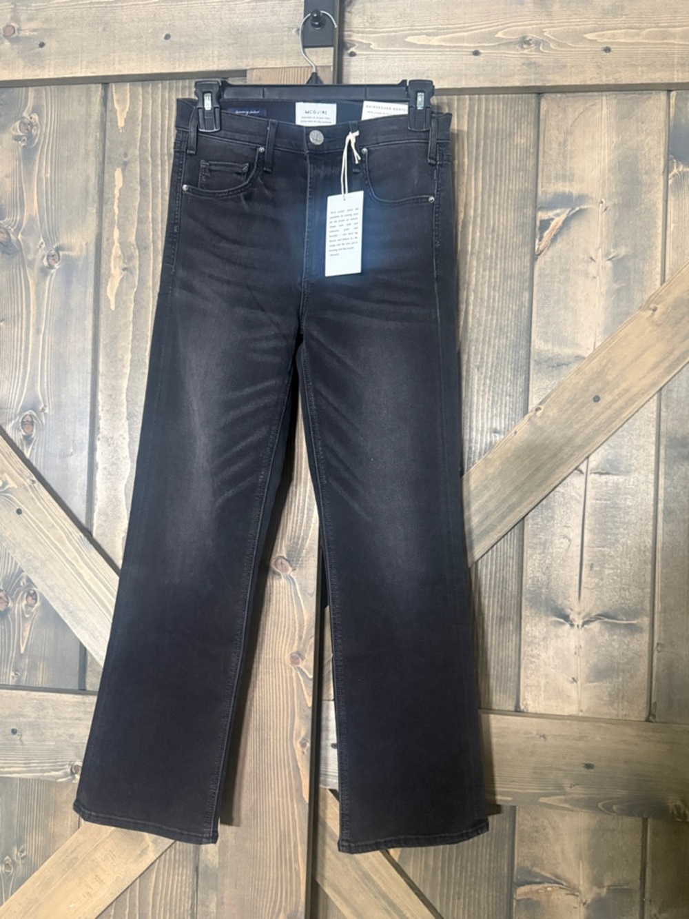 McGuire Denim Black Boot Cut Jeans - Size 28